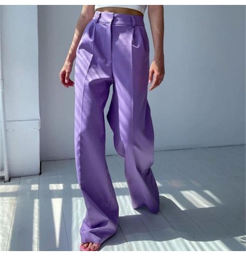 New 2022 Women's High Waist Palazzo Pants Elegant Wide Leg Pants Women Casual loose plus size office trousers 98 New 2022 Women's High Waist Palazzo Pants Elegant Wide Leg Pants Women Casual loose plus size office trousers 98